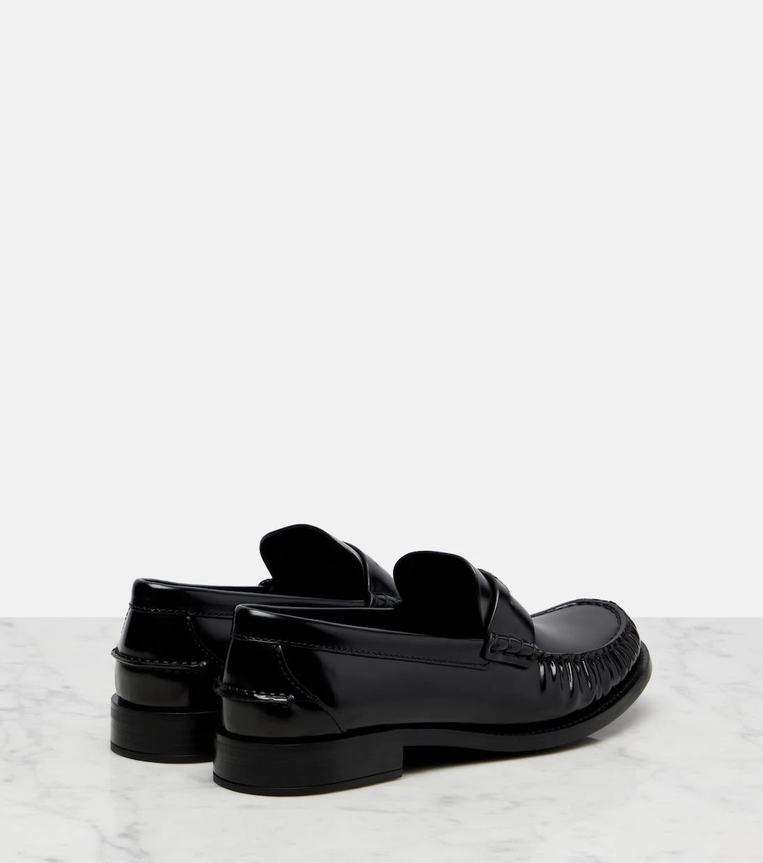 Prada - Leather penny loafers