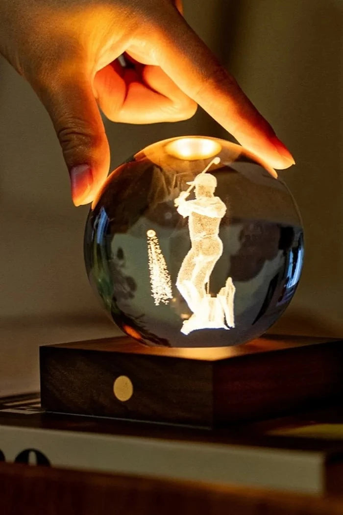 Безжична led декоративна лампа Gingko Design Amber Crystal Light 9,5 x 8 x 8 cm