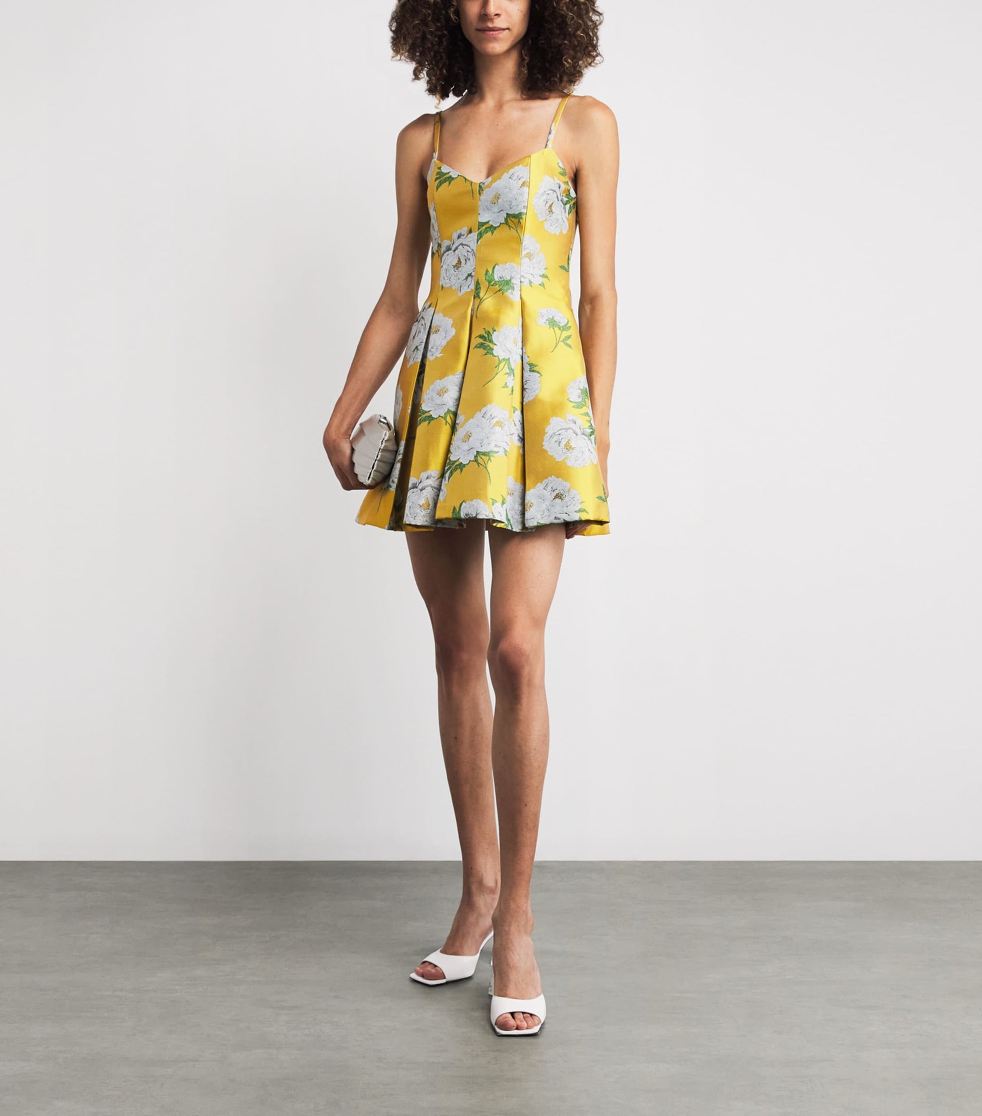 Pleated Isabelle Mini Dress FLRL CF GLDN HR C766