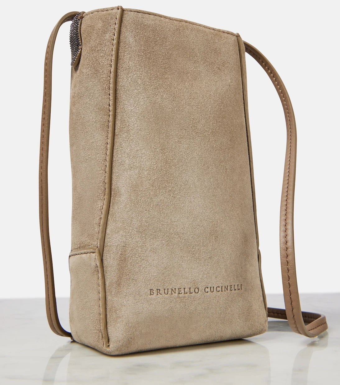 Brunello Cucinelli - Mini suede crossbody bag