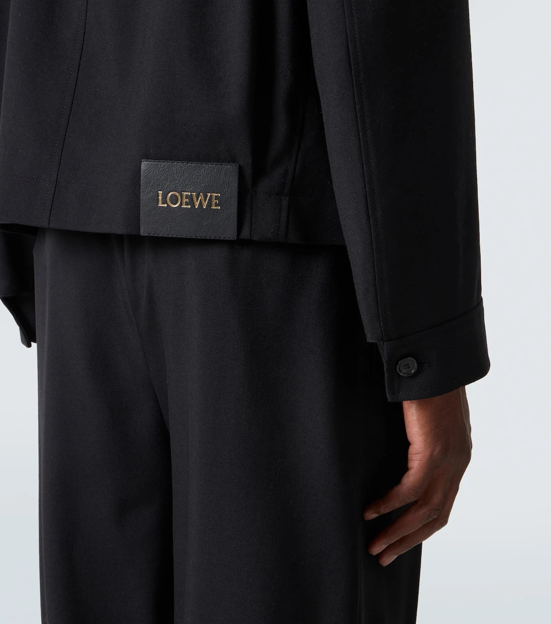 Loewe - Belted leather-trimmed wool blouson