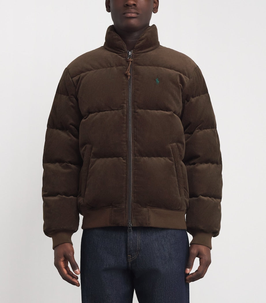 Polo Ralph Lauren Brown Cotton Corduroy Puffer Jacket