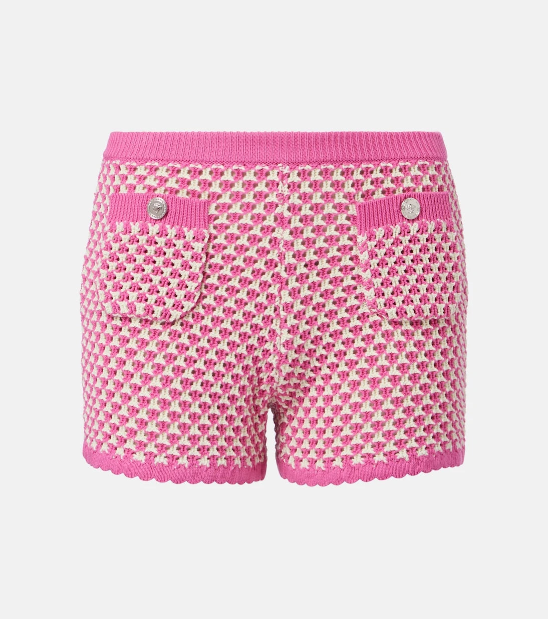 Versace - Crochet cotton-blend shorts