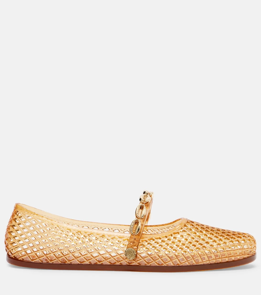 Ancient Greek Sandals - حذاء إيرو الباليه المسطح الشبكي المطرز