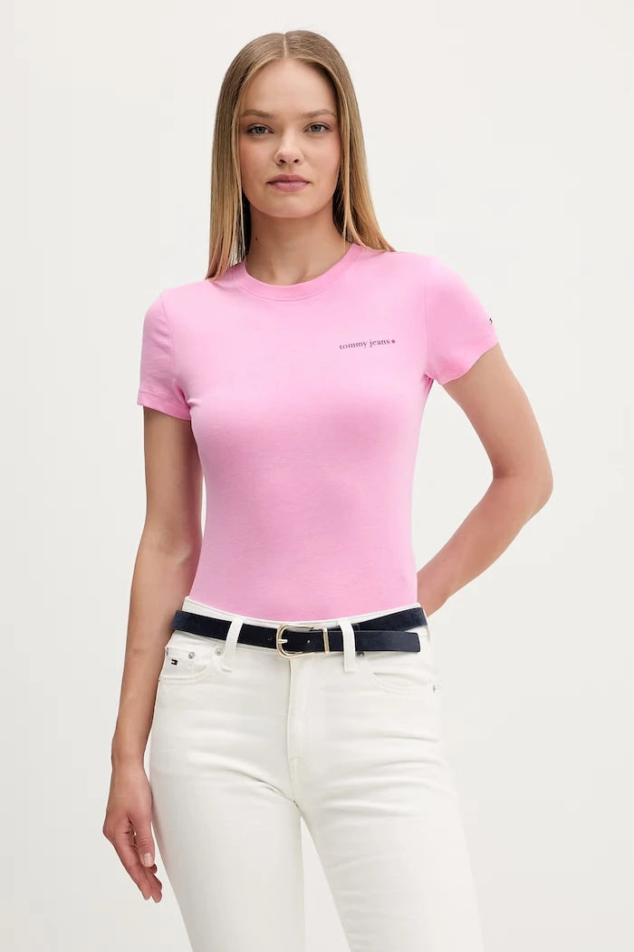 Tommy Jeans kadın pamuklu tişört