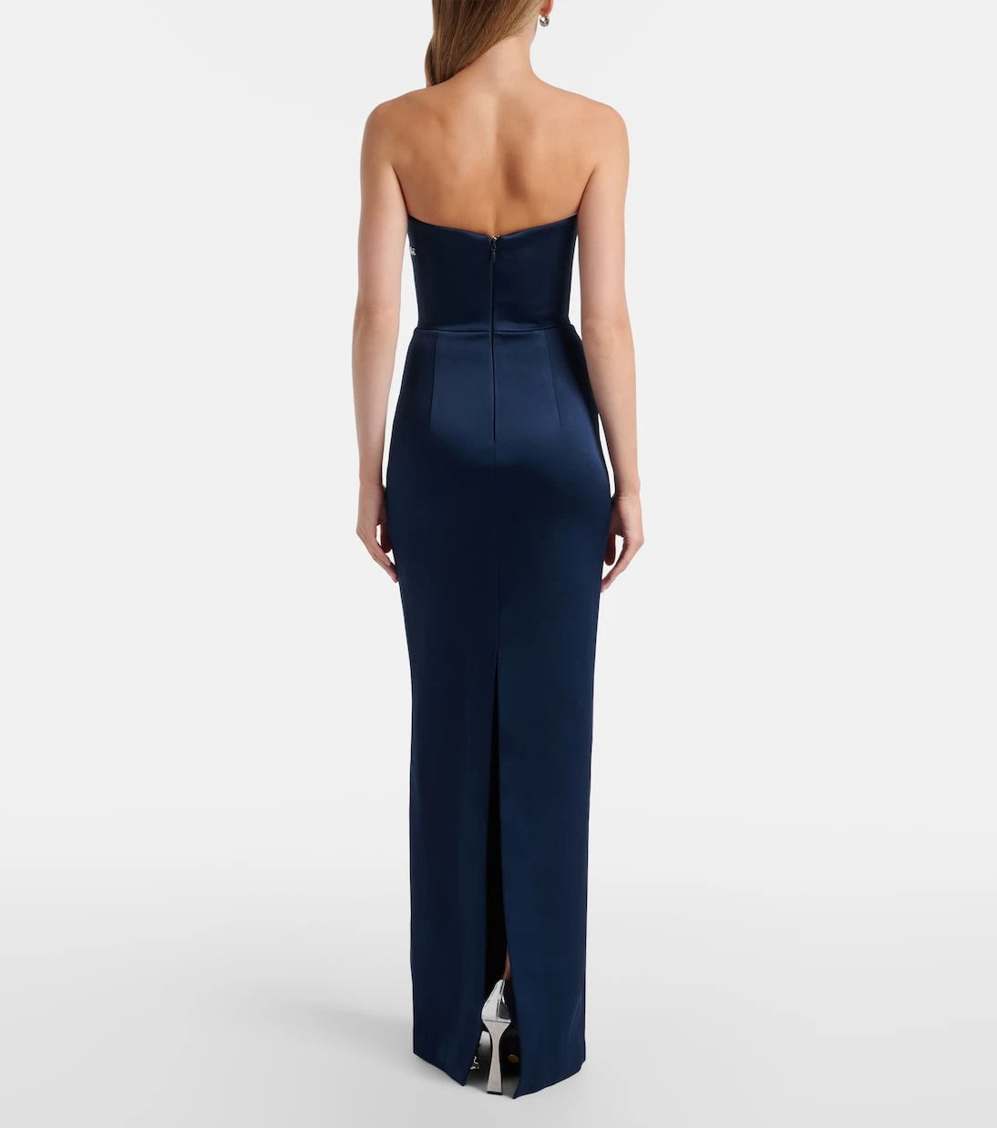 Rebecca Vallance - Lessa embellished satin bustier gown