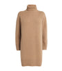 Neutral Cashmere Rollneck Mini Dress