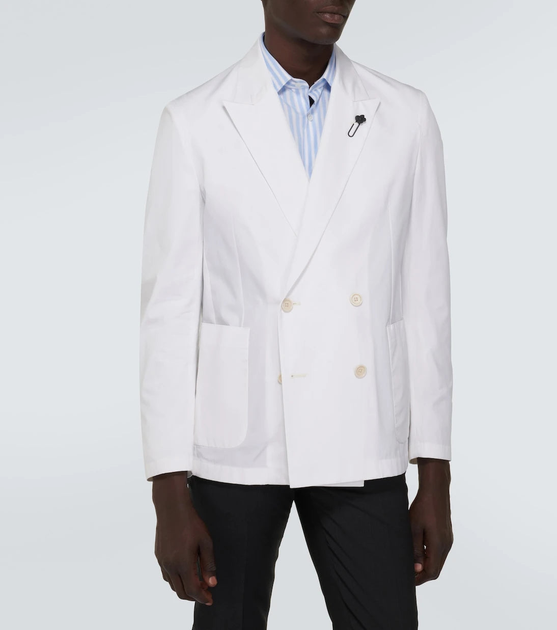 Lardini - Double-breasted cotton blazer