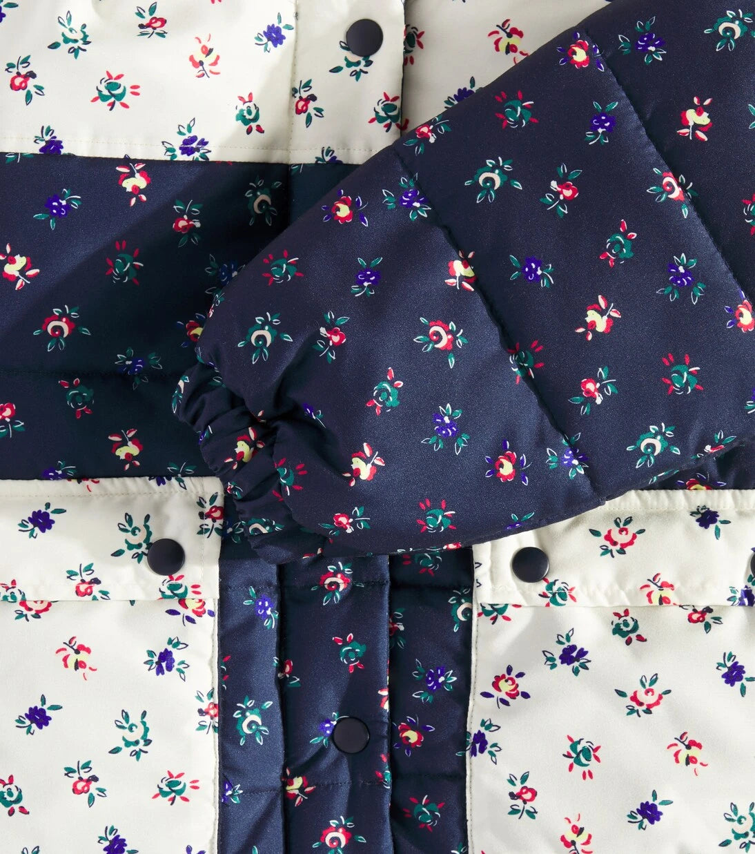 The New Society - Heaven floral patchwork puffer jacket