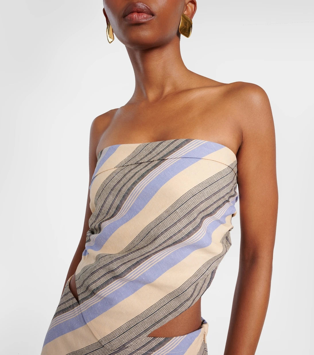Faithfull - Antibes striped cotton and linen top