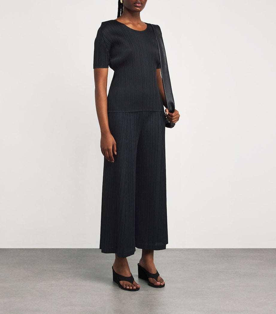 Pleats Please Issey Miyake Black Thicker Bottoms 1 Trousers