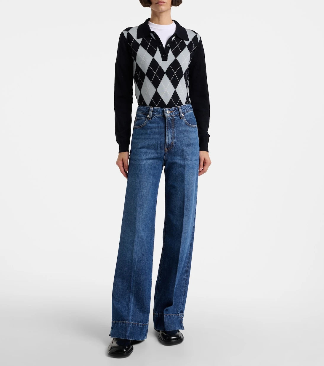 Frame - Slice high-rise flared jeans