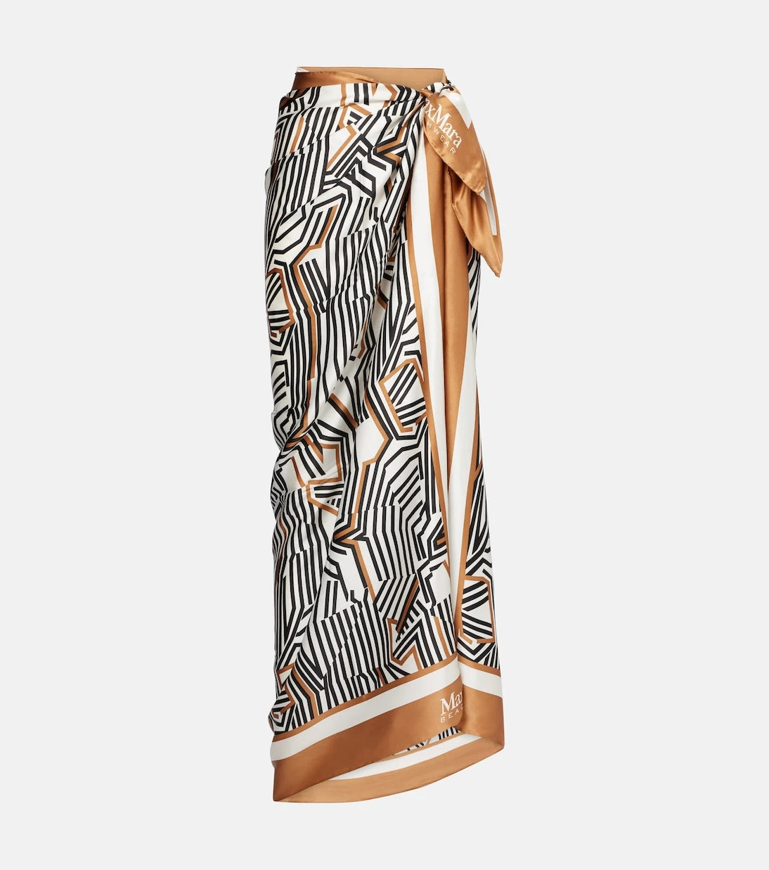 Max Mara - Ottico ipek plaj örtüsü