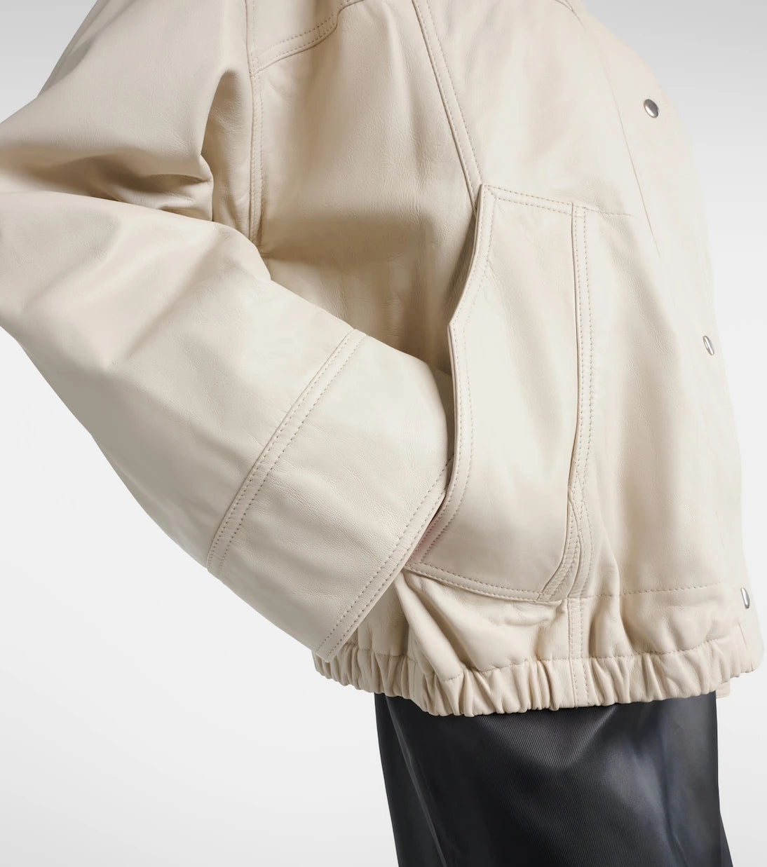 Róhe - Leather bomber jacket