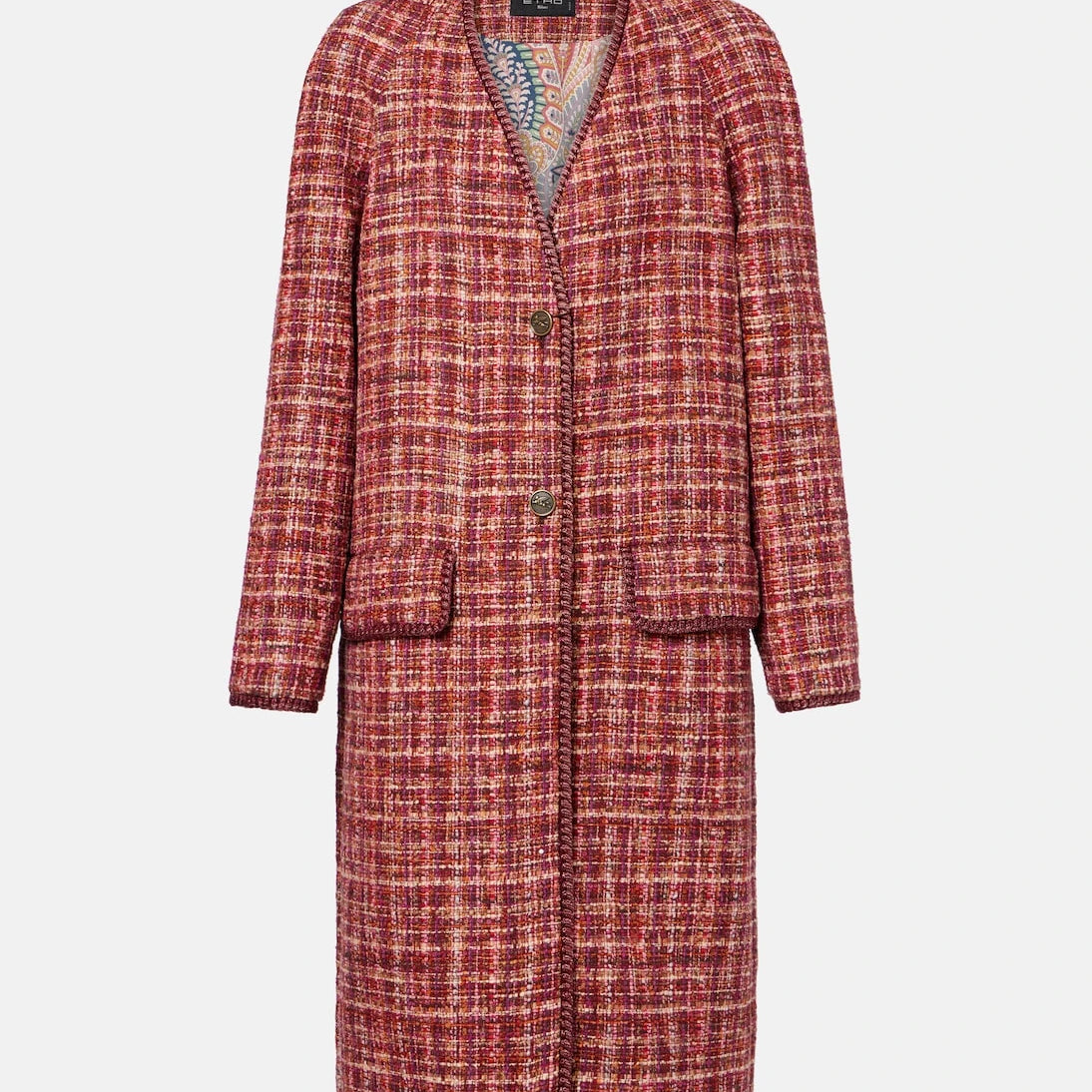 Etro - Checked cotton and wool-blend coat