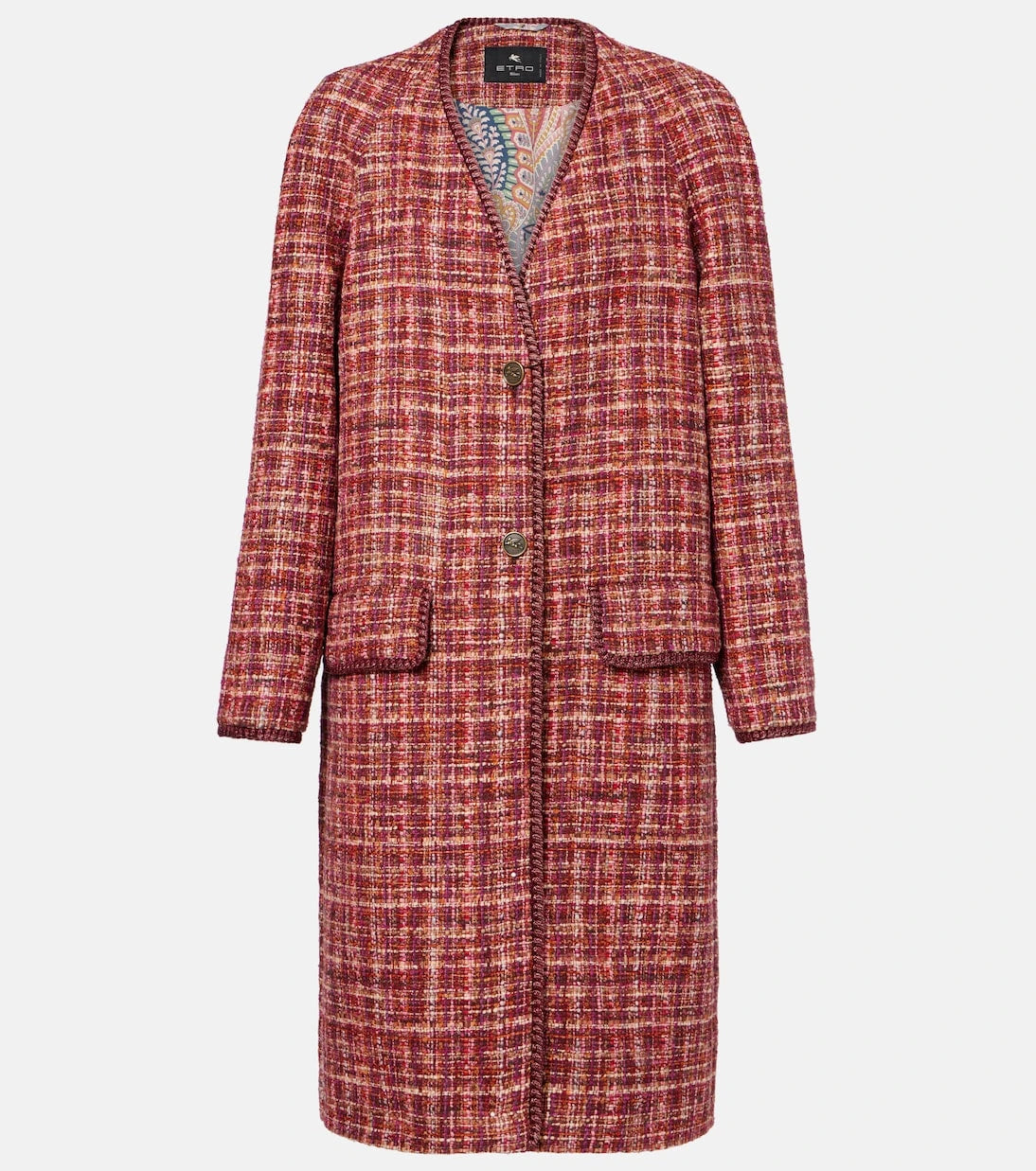 Etro - Checked cotton and wool-blend coat