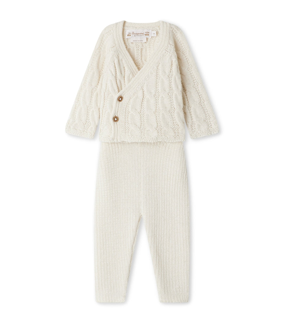Bonpoint Alpaca Wool-Blend Cardigan and Trousers Set (1-18 Months)