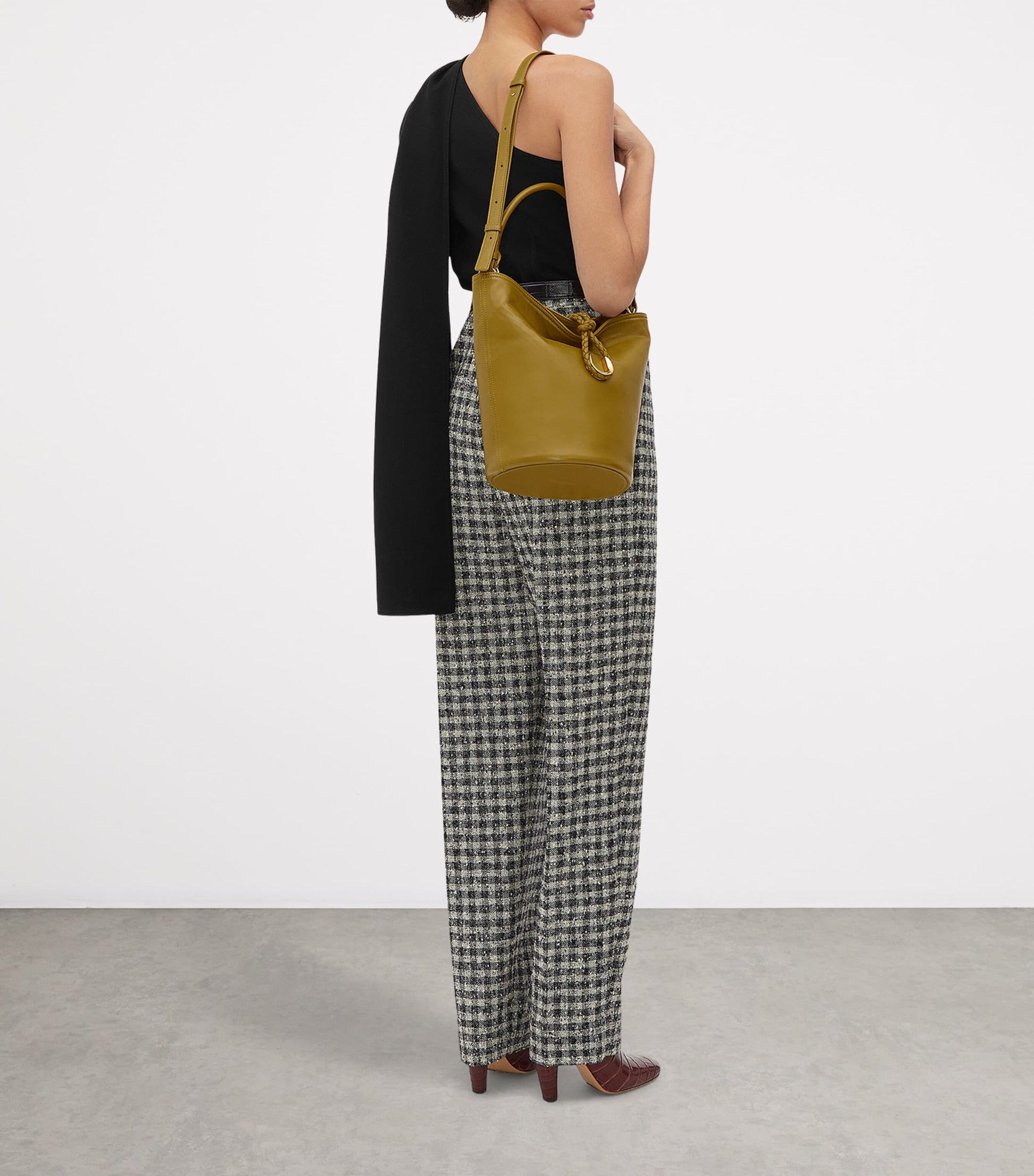 Yellow Leather Liberta Bucket Bag