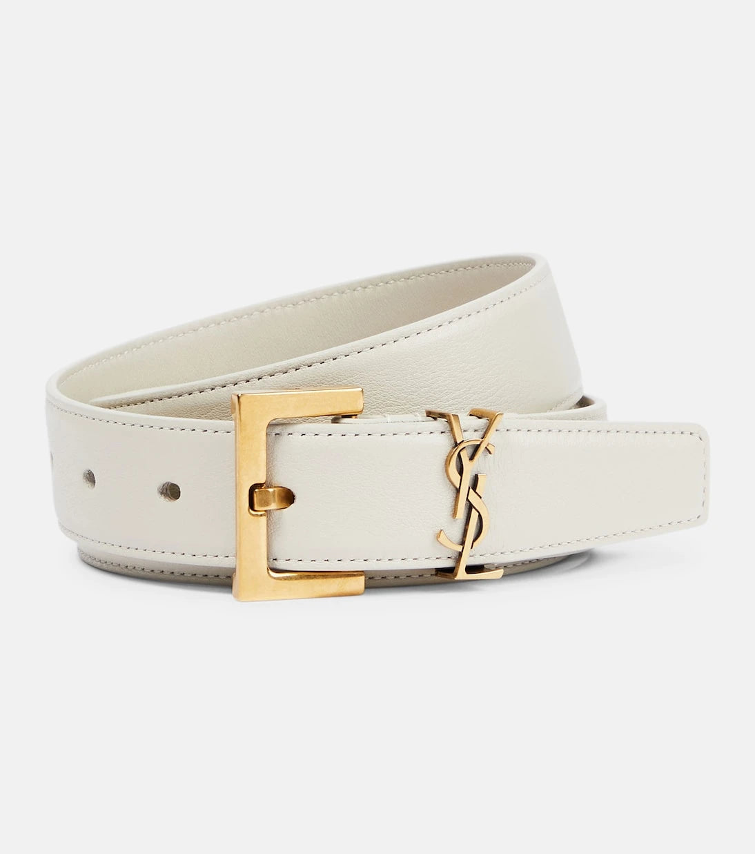 Saint Laurent - Cassandre leather belt