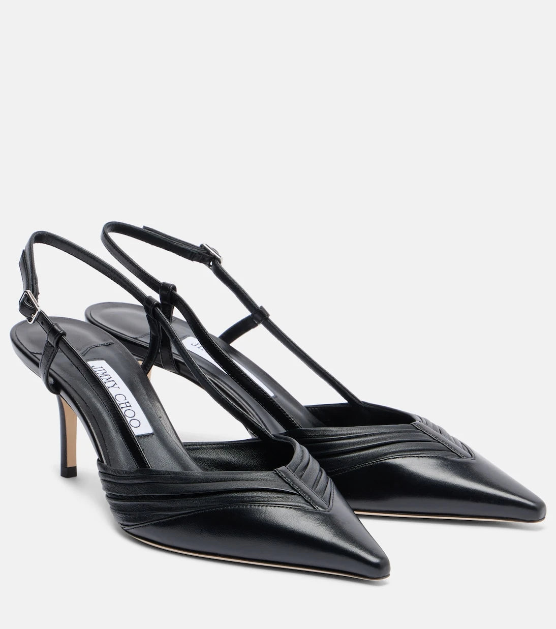 Jimmy Choo - Afia 65 leather slingback pumps