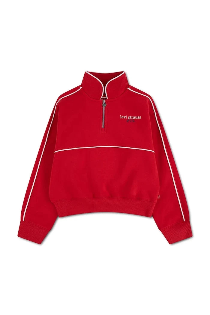 Levi's Çocuk Pamuklu MEET AND GREET HALF ZIP Sweatshirt