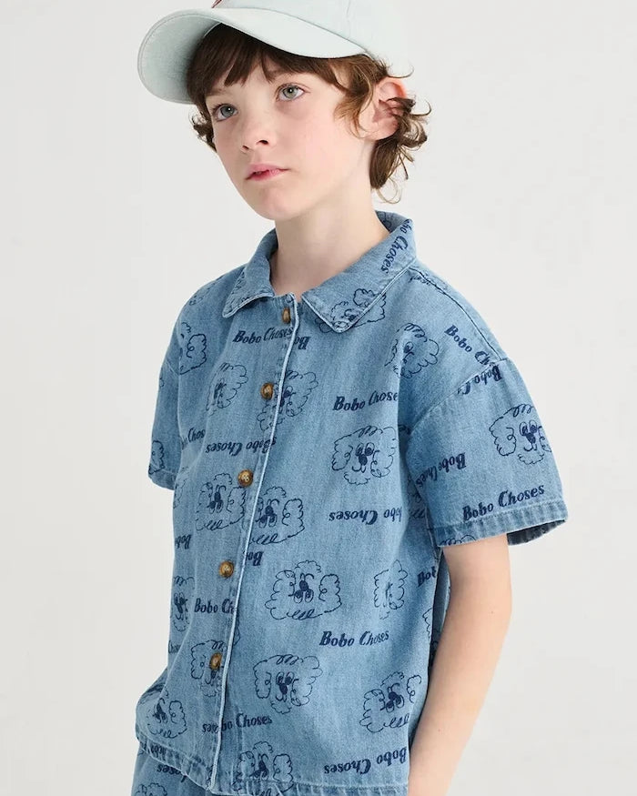 Bobo Choses Pickle The Dog Çocuk Denim Gömlek