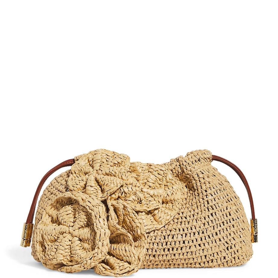 Neutral Floral Lali Clutch Bag