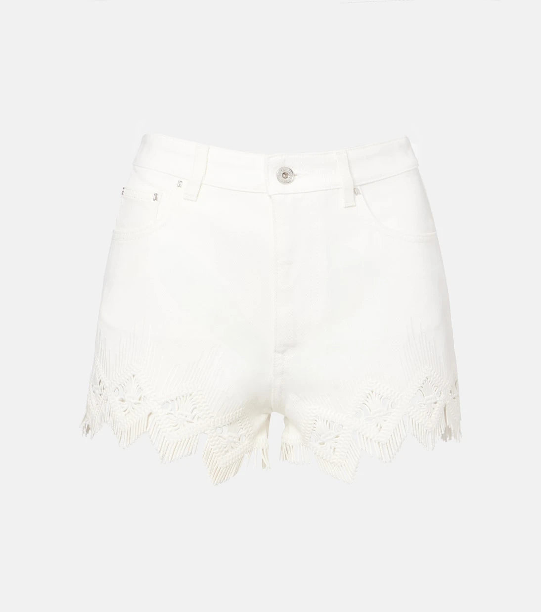 Rabanne - Macramé cotton shorts