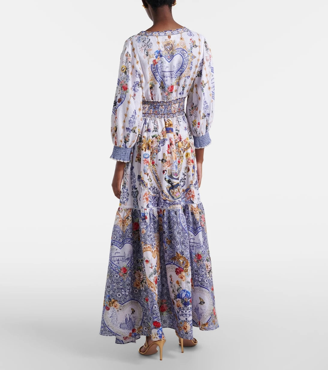 Camilla - Printed linen maxi dress