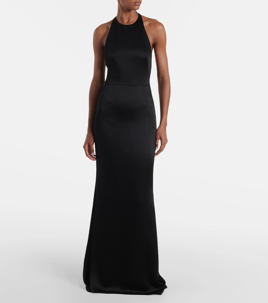 Givenchy - Open-back crêpe and satin gown
