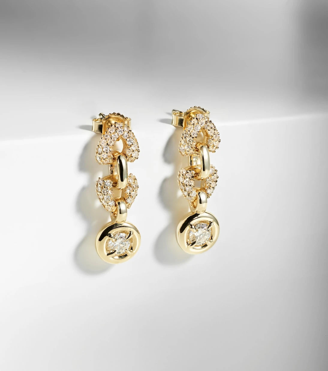 Stone and Strand - Rossellini 14kt gold earrings with diamonds