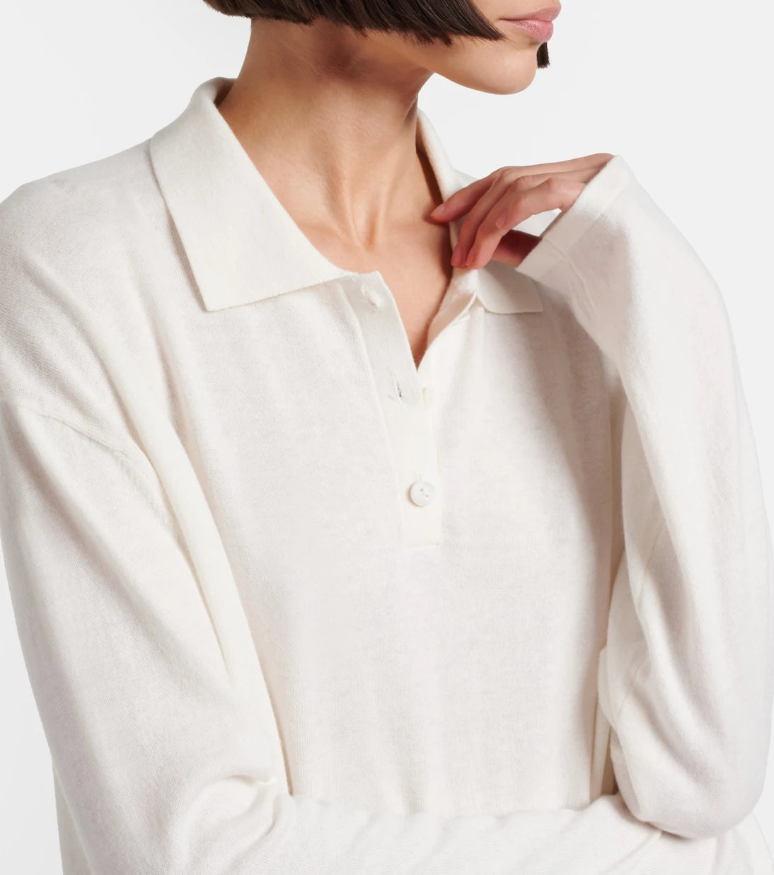 Lisa Yang - Caisa cotton and cashmere polo sweater