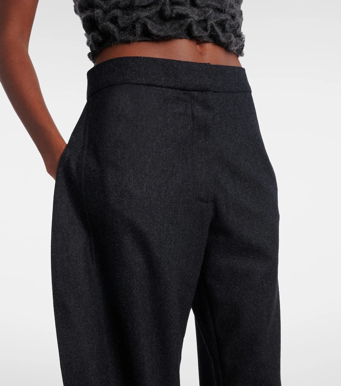 Alaïa - Wool barrel-leg pants