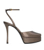 Saint Laurent Brown Leather La Scandale Sandals 85