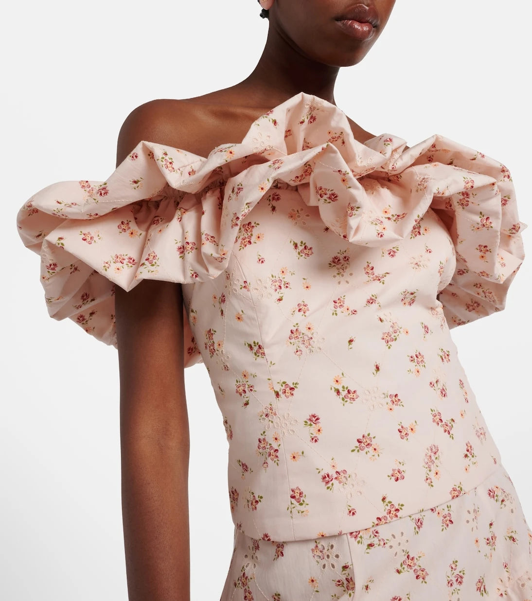 Markarian - Dalia floral off-shoulder cotton top