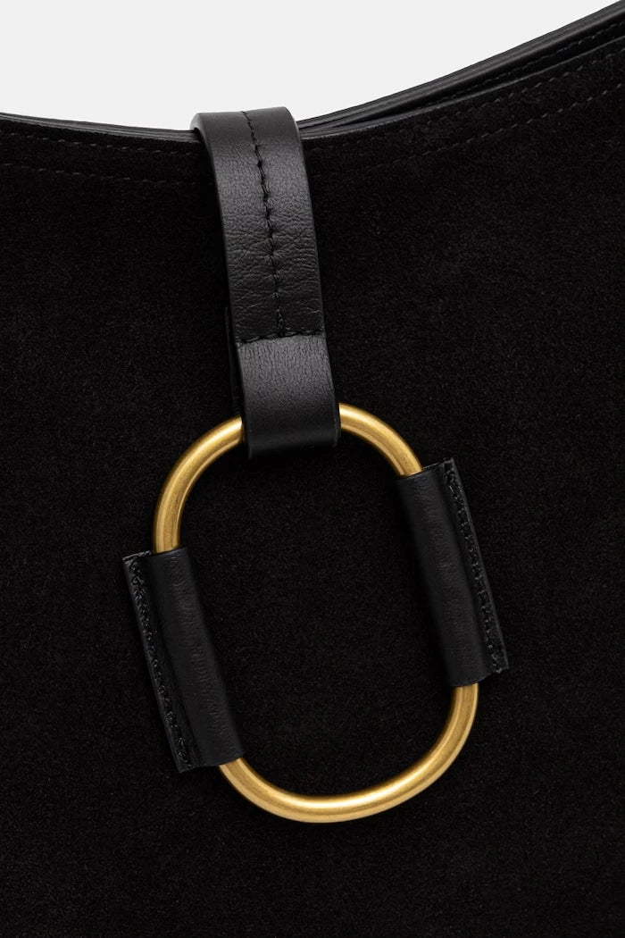 Twinset süet kadın hobo çanta