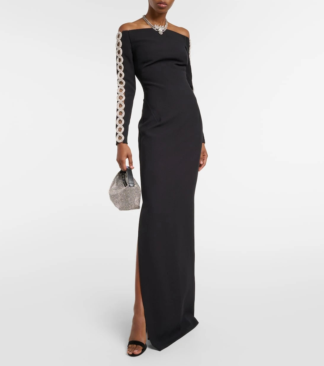 Safiyaa - Maimie crystal-embellished crêpe gown