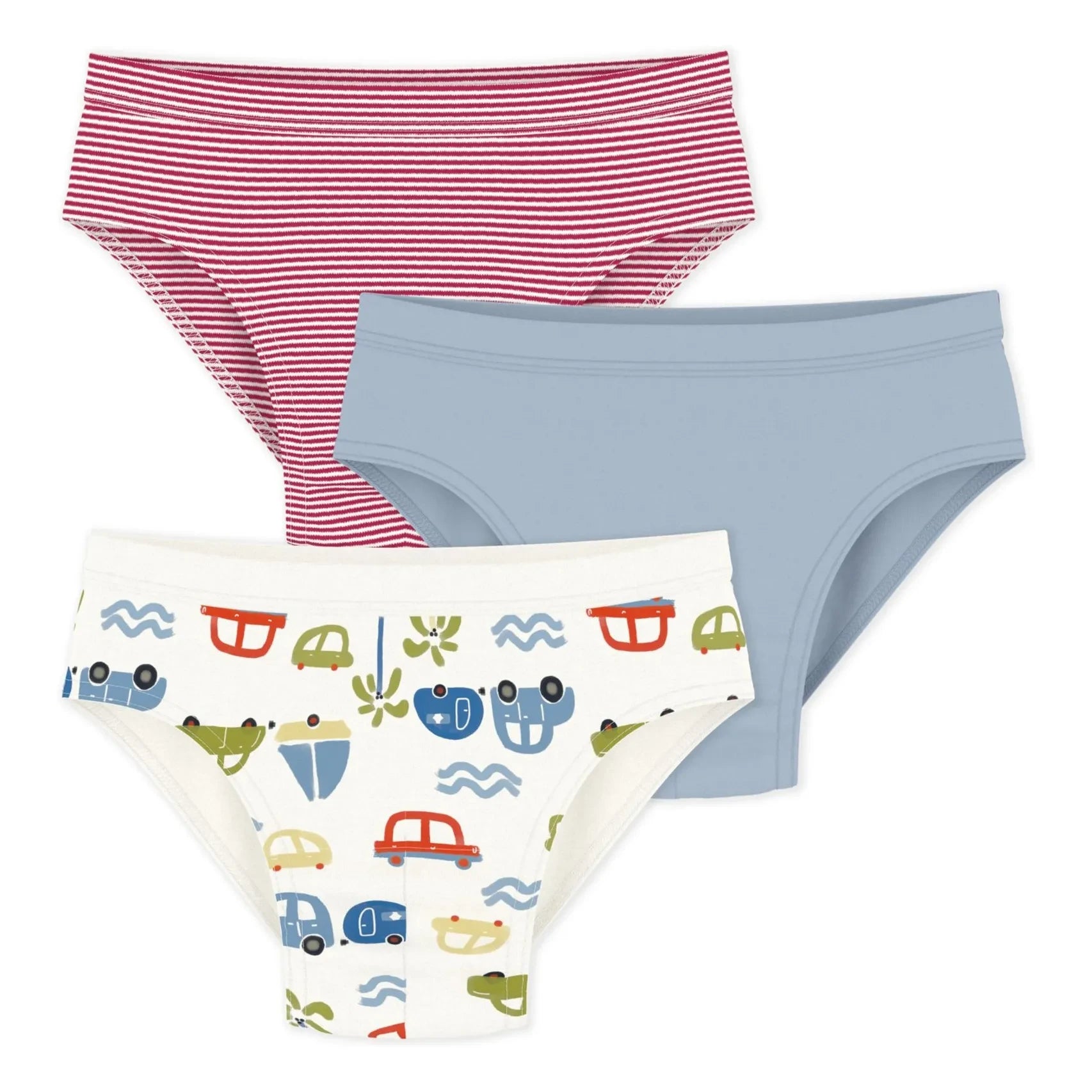 Petit Bateau - Set of 3 Car Briefs | White