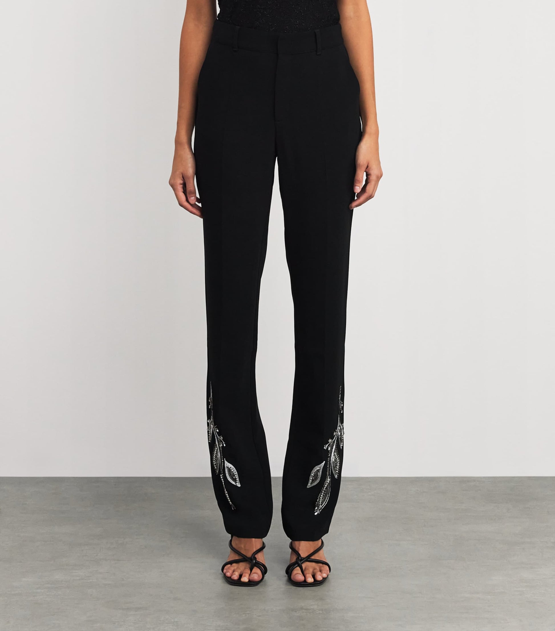 Cinq A Sept Black Embellished Kerry Trousers