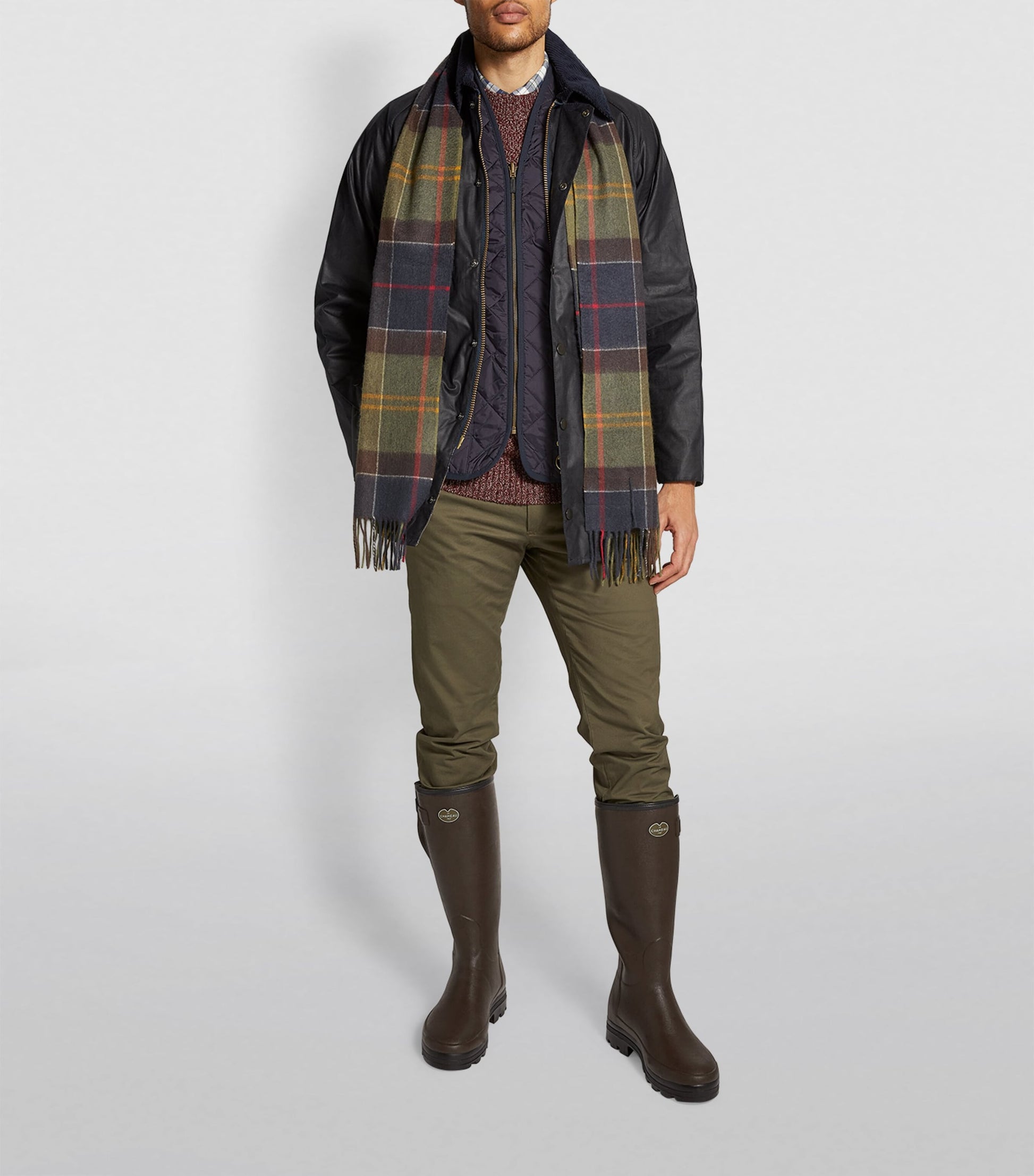 Barbour Navy Quilted Zip-In Liner Gilet