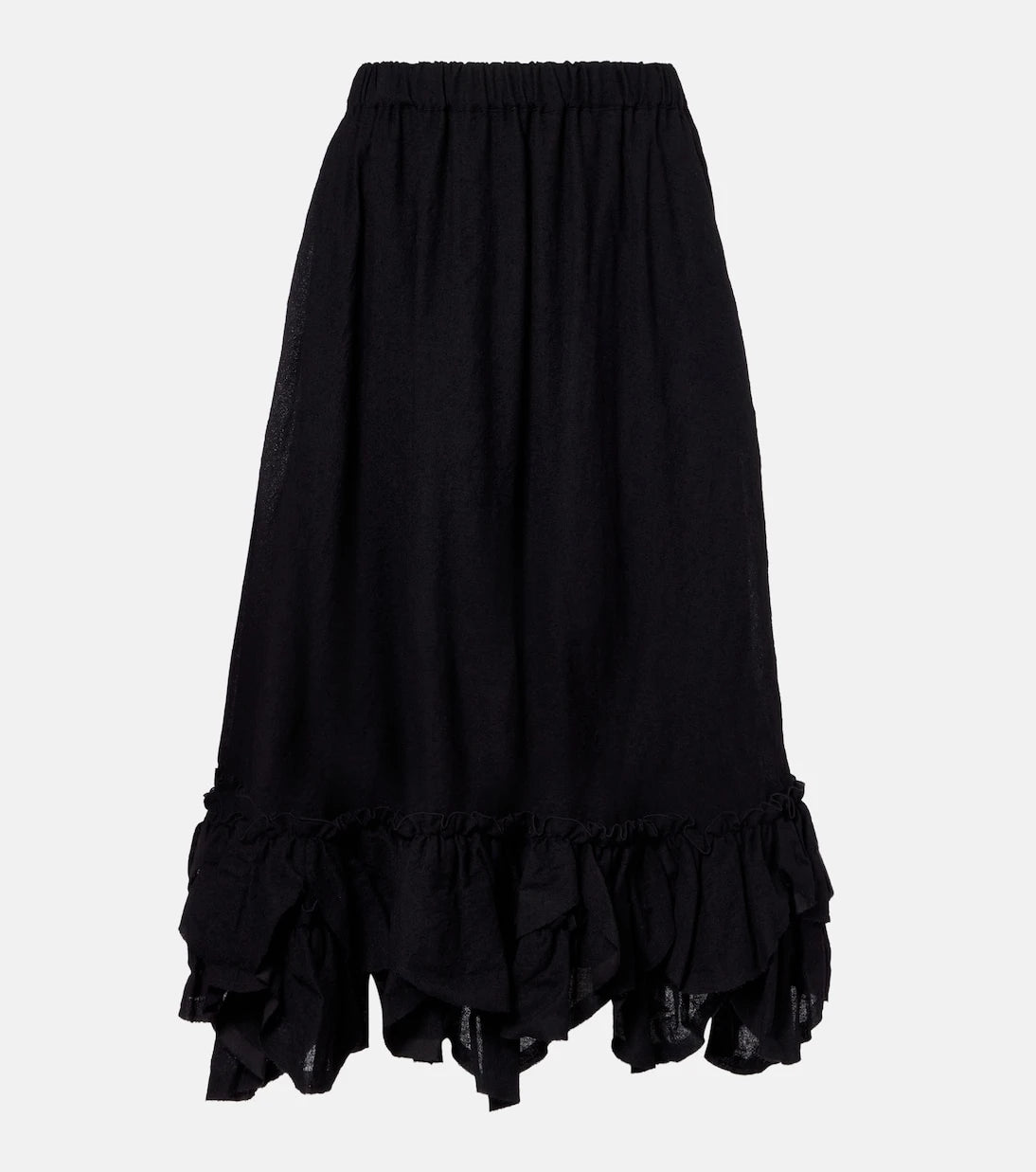 Noir Kei Ninomiya - Wool-blend midi skirt
