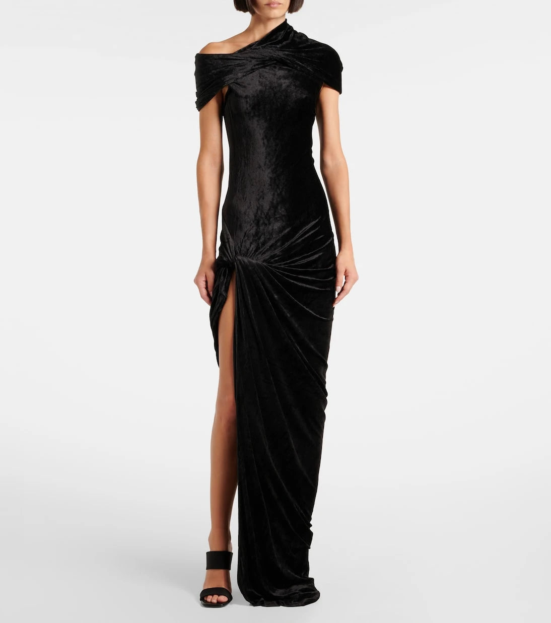 Rick Owens - Lola asymmetric velvet gown