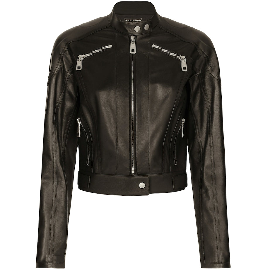 Dolce & Gabbana Multi Leather Biker Jacket