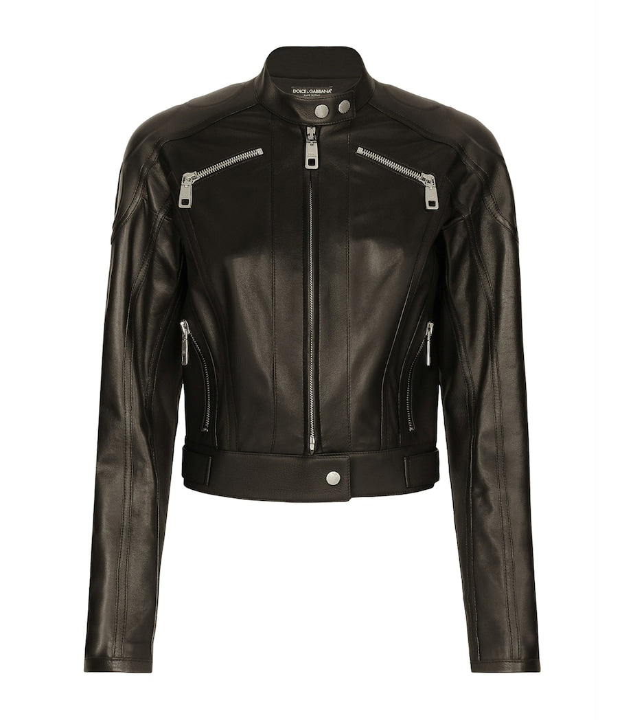 Dolce & Gabbana Multi Leather Biker Jacket