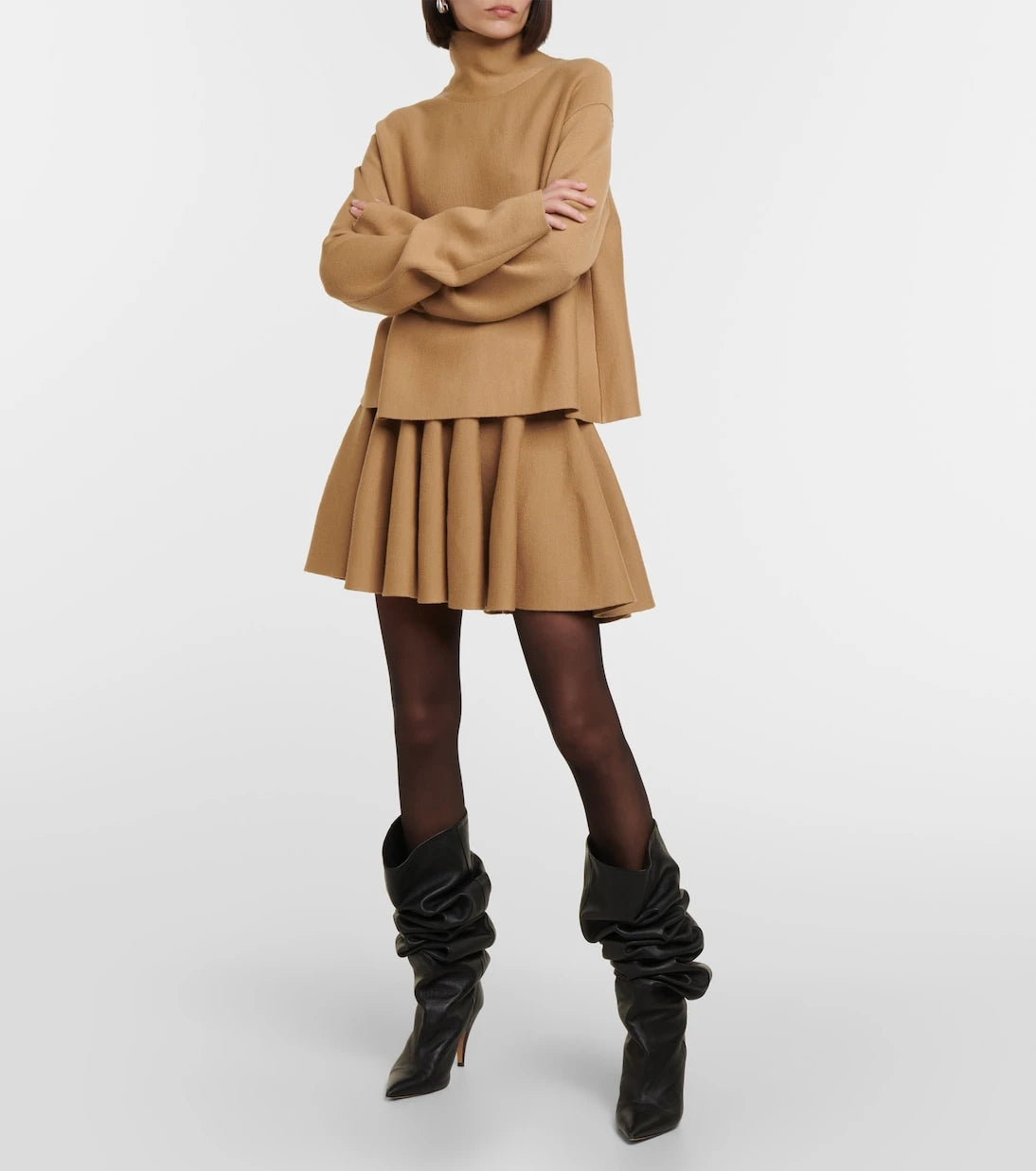 Khaite - Ulli wool-blend miniskirt