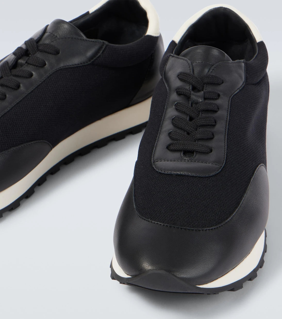 The Row - Owen leather-trimmed sneakers