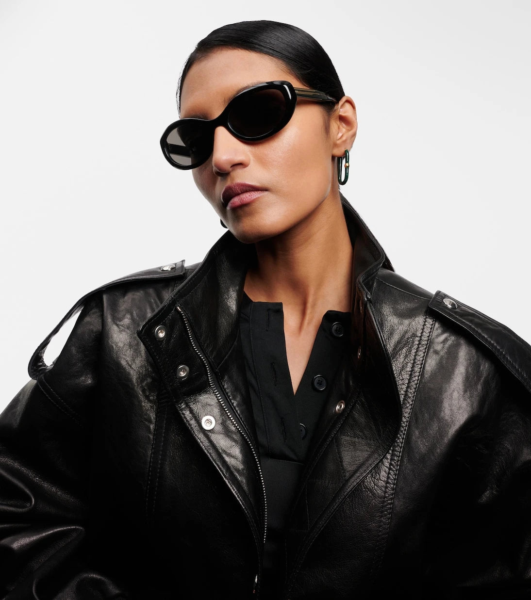 Khaite - x Oliver Peoples 1969C oval sunglasses
