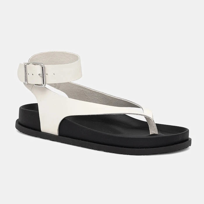 Кожени сандали Tommy Jeans TJW ANKLE STRAP SANDAL
