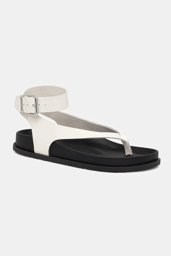 Кожени сандали Tommy Jeans TJW ANKLE STRAP SANDAL