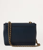 Mulberry Blue Grained Leather Lily Shoulder Bag